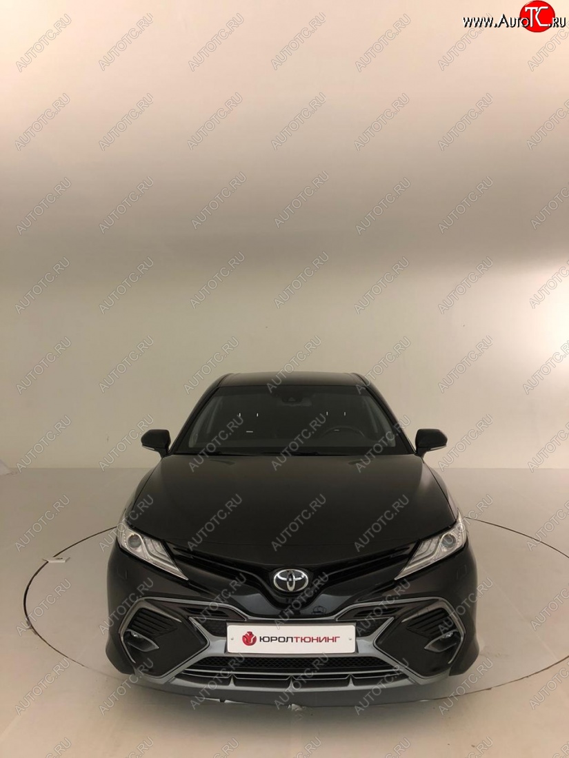 14 699 р. Накладка переднего бампера Yurol Toyota Camry XV70 дорестайлинг (2017-2021) (Неокрашенная)  с доставкой в г. Кемерово