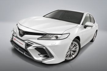 17 199 р. Накладка в центральный воздухозаборник переднего бампера Harius  Toyota Camry  XV70 (2017-2021) дорестайлинг (Неокрашенная)  с доставкой в г. Кемерово. Увеличить фотографию 3
