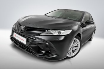 17 199 р. Накладка в центральный воздухозаборник переднего бампера Harius  Toyota Camry  XV70 (2017-2021) дорестайлинг (Неокрашенная)  с доставкой в г. Кемерово. Увеличить фотографию 4