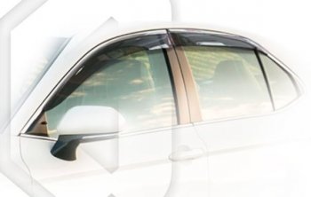 2 059 р. Дефлектора окон CA-Plastic Toyota Camry XV70 дорестайлинг (2017-2021) (серия Classic полупрозрачный, Без хром.молдинга)  с доставкой в г. Кемерово. Увеличить фотографию 2