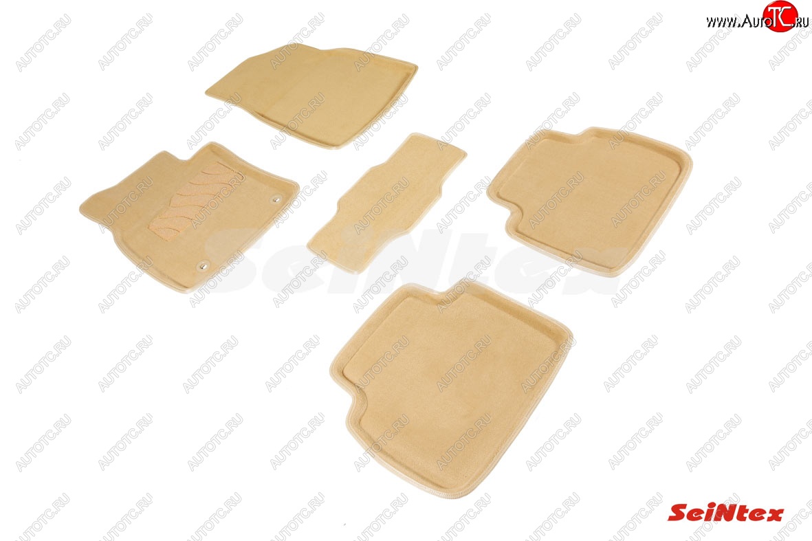 7 649 р. Комплект 3D ковриков в салон (ворсовые / бежевые) Seintex  Toyota Camry  XV70 (2017-2021) дорестайлинг  с доставкой в г. Кемерово