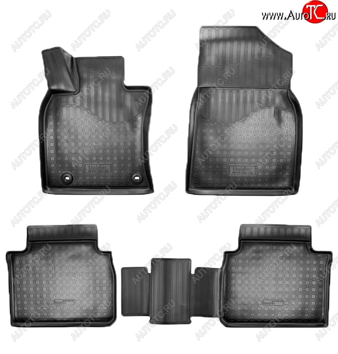 2 669 р. Коврики салонные Noplast (3D) Toyota Camry XV70 дорестайлинг (2017-2021) (Черные)  с доставкой в г. Кемерово