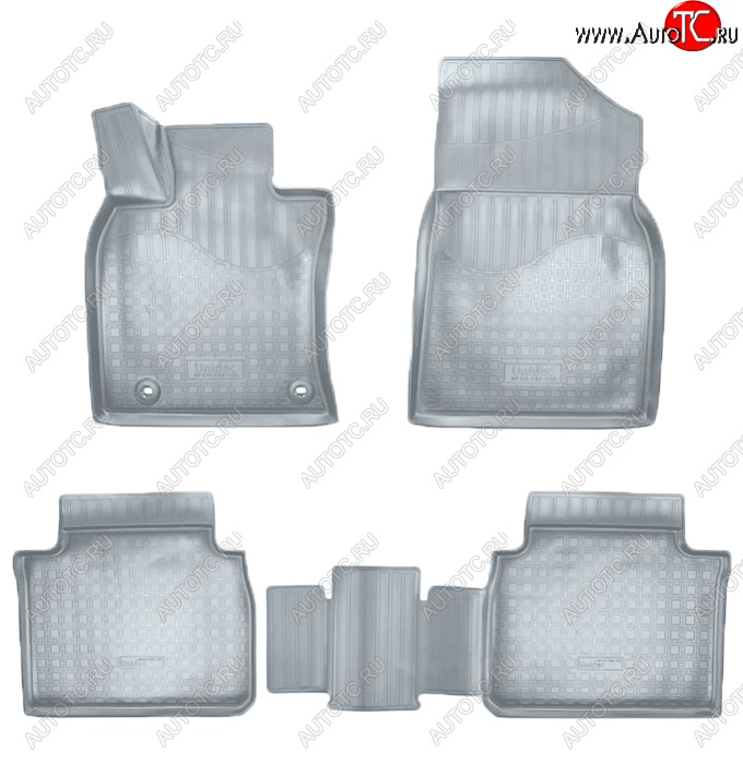 3 399 р. Коврики салонные Noplast (3D)  Toyota Camry  XV70 (2017-2021) дорестайлинг (Серые)  с доставкой в г. Кемерово