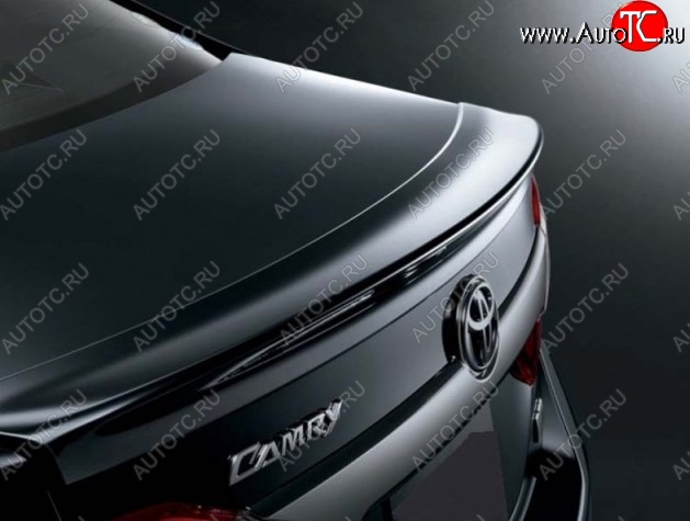 3 999 р. Лип спойлер CT v2 Toyota Camry XV55 1-ый рестайлинг (2014-2017) (Неокрашенный)  с доставкой в г. Кемерово