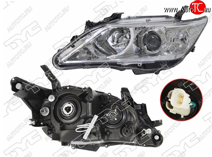 10 249 р. Левая фара передняя TYC (галоген, под корректор, Евросвет) Toyota Camry XV50 дорестайлинг (2011-2014)  с доставкой в г. Кемерово