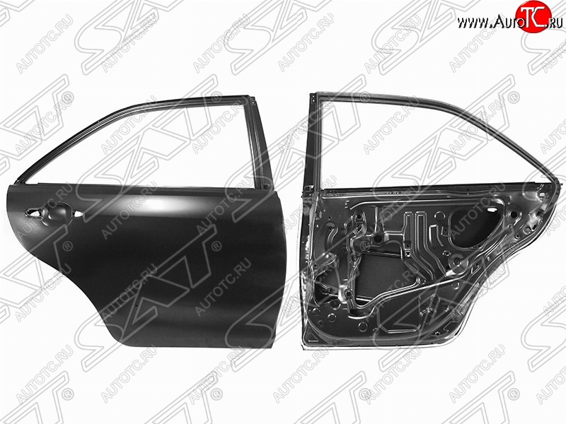 7 399 р. Правая дверь задняя SAT Toyota Camry XV40 рестайлинг (2009-2011) (Неокрашенная)  с доставкой в г. Кемерово
