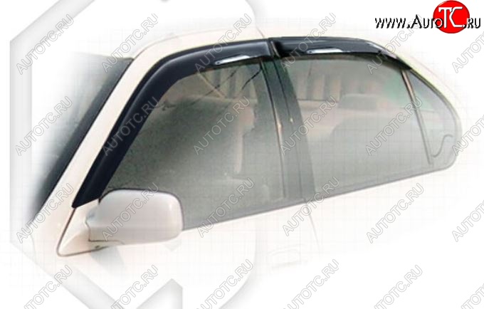 2 799 р. Дефлектора окон CA-Plastic Toyota Camry V40 (1994-1998) (Classic полупрозрачный, Без хром.молдинга, Крепление только на скотч)  с доставкой в г. Кемерово
