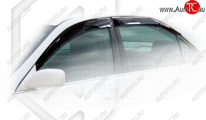 2 079 р. Дефлектора окон CA-Plastic Toyota Camry XV30 дорестайлинг (2001-2004) (Classic полупрозрачный, Без хром.молдинга)  с доставкой в г. Кемерово