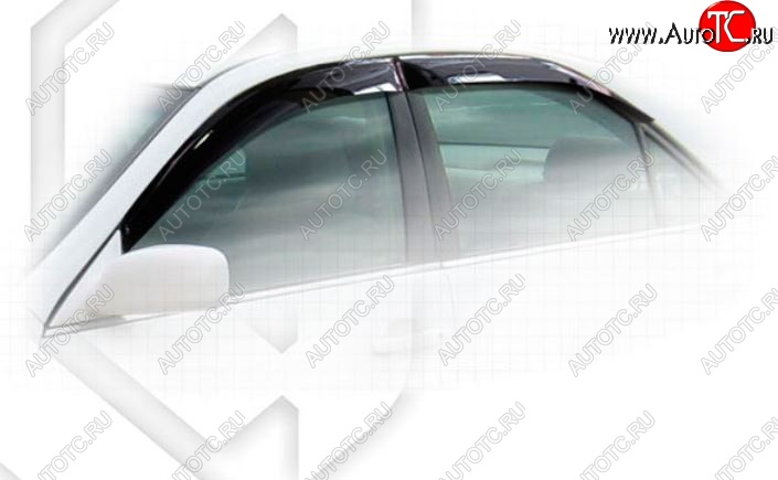2 969 р. Дефлектора окон CA-Plastic Toyota Camry XV30 рестайлинг (2004-2006) (Classic полупрозрачный, Без хром.молдинга)  с доставкой в г. Кемерово