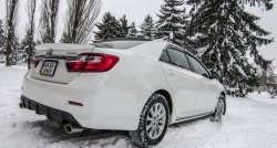 3 599 р. Диффузор заднего бампера Sport  Toyota Camry  XV50 (2011-2014) дорестайлинг (Под окраску, Неокрашенный)  с доставкой в г. Кемерово. Увеличить фотографию 2