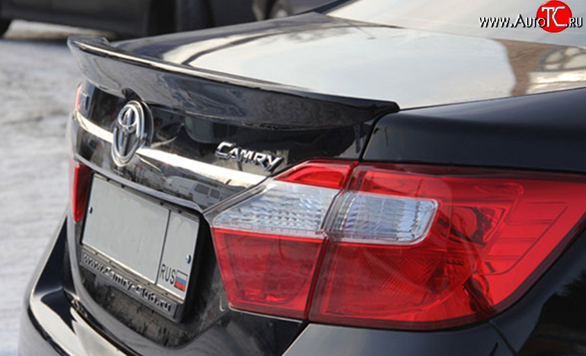 2 349 р. Лип спойлер M-VRS Toyota Camry XV55 1-ый рестайлинг (2014-2017) (Неокрашенный)  с доставкой в г. Кемерово