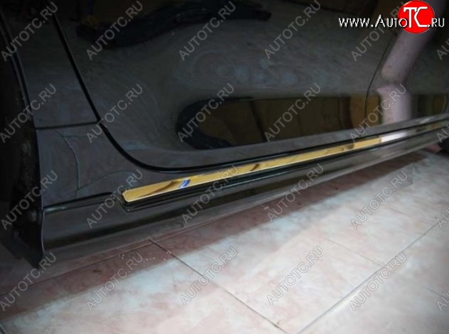 4 799 р. Пороги накладки CT Toyota Camry XV50 дорестайлинг (2011-2014) (Неокрашенные)  с доставкой в г. Кемерово