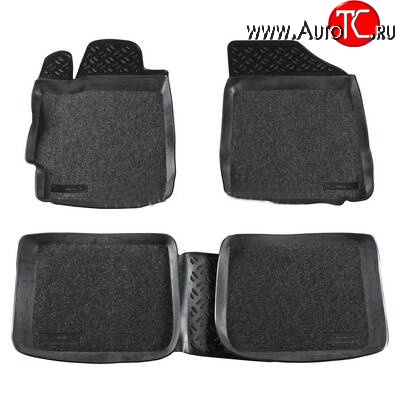 2 679 р. Комплект ковриков в салон Aileron 4 шт. (полиуретан, покрытие Soft)  Toyota Camry  XV40 (2009-2011) рестайлинг  с доставкой в г. Кемерово