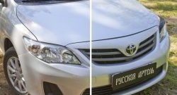 999 р. Реснички на фары RA Toyota Corolla E150 седан рестайлинг (2009-2013) (Неокрашенные)  с доставкой в г. Кемерово. Увеличить фотографию 6