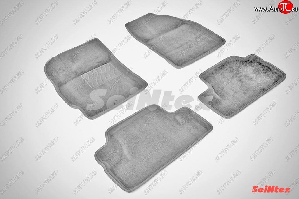 6 709 р. Износостойкие коврики в салон 3D TOYOTA COROLLA 07 серые (компл)  Toyota Corolla  E150 (2006-2010) седан дорестайлинг  с доставкой в г. Кемерово