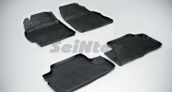 Износостойкие коврики в салон с высоким бортом SeiNtex Premium 4 шт. (резина) Toyota Corolla  E150 (2006-2010) седан дорестайлинг