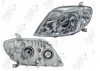 7 999 р. Левая фара (EURO, галоген, под корректор, Евросвет) DEPO Toyota Corolla E120 хэтчбек рестайлинг (2004-2007)  с доставкой в г. Кемерово. Увеличить фотографию 1