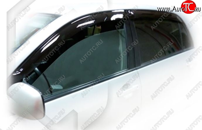 2 159 р. Дефлектора окон (Е121, 123, 124) CA-Plastic  Toyota Corolla  E120 (2004-2007) хэтчбек рестайлинг (Classic полупрозрачный, Без хром.молдинга, Крепление только на скотч)  с доставкой в г. Кемерово