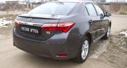 1 039 р. Защитная накладка на задний бампер RA Toyota Corolla E180 рестайлинг (2016-2019)  с доставкой в г. Кемерово. Увеличить фотографию 2