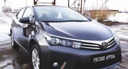 1 049 р. Реснички на фары RA  Toyota Corolla  E180 (2013-2016) дорестайлинг (Неокрашенные)  с доставкой в г. Кемерово. Увеличить фотографию 2
