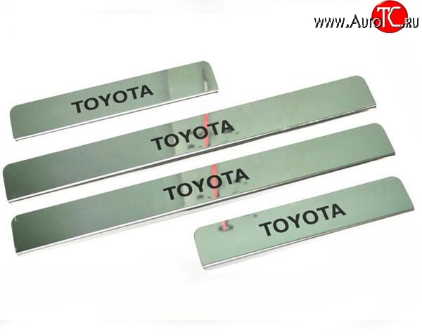799 р. Накладки на порожки автомобиля M-VRS (нанесение надписи методом окраски) Toyota Corolla E180 дорестайлинг (2013-2016)  с доставкой в г. Кемерово