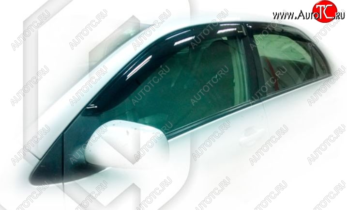 2 159 р. Дефлектора окон (E141) CA-Plastic  Toyota Corolla Axio  (E140) седан (2006-2012) дорестайлинг, рестайлинг (Classic полупрозрачный, Без хром.молдинга, Крепление только на скотч)  с доставкой в г. Кемерово