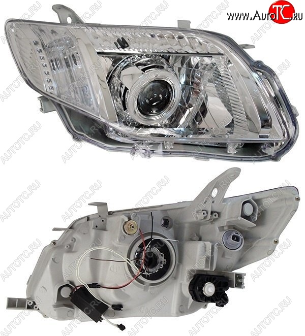 12 749 р. Правая фара SAT (диод/линза) Toyota Corolla Axio (E140) седан дорестайлинг (2006-2008)  с доставкой в г. Кемерово