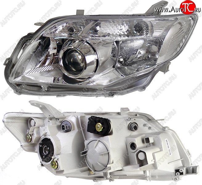 7 399 р. Левая фара SAT (линза, под ксенон) Toyota Corolla Axio (E140) седан дорестайлинг (2006-2008)  с доставкой в г. Кемерово