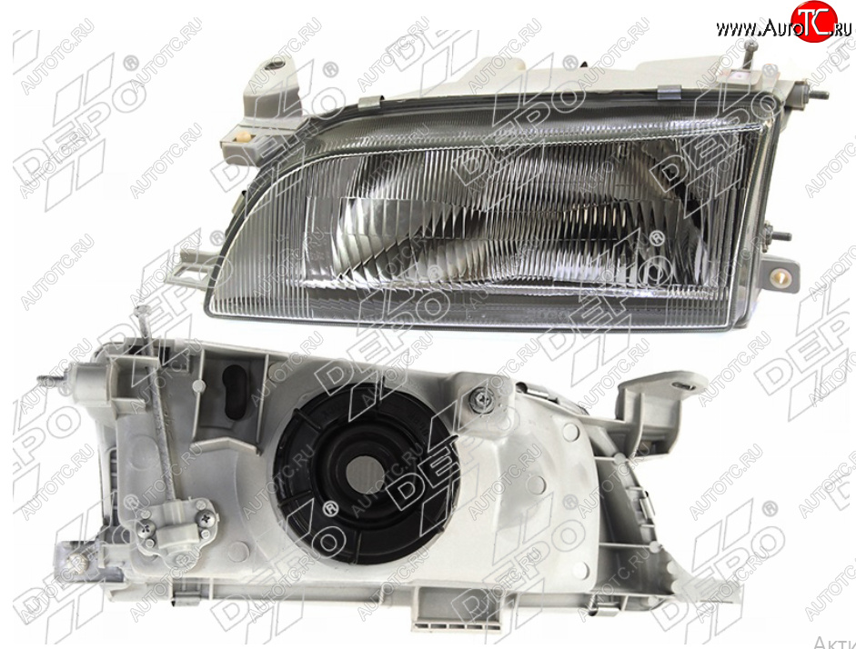 4 099 р. Левая фара (Евросвет) DEPO Toyota Corolla E100 седан (1991-2002)  с доставкой в г. Кемерово