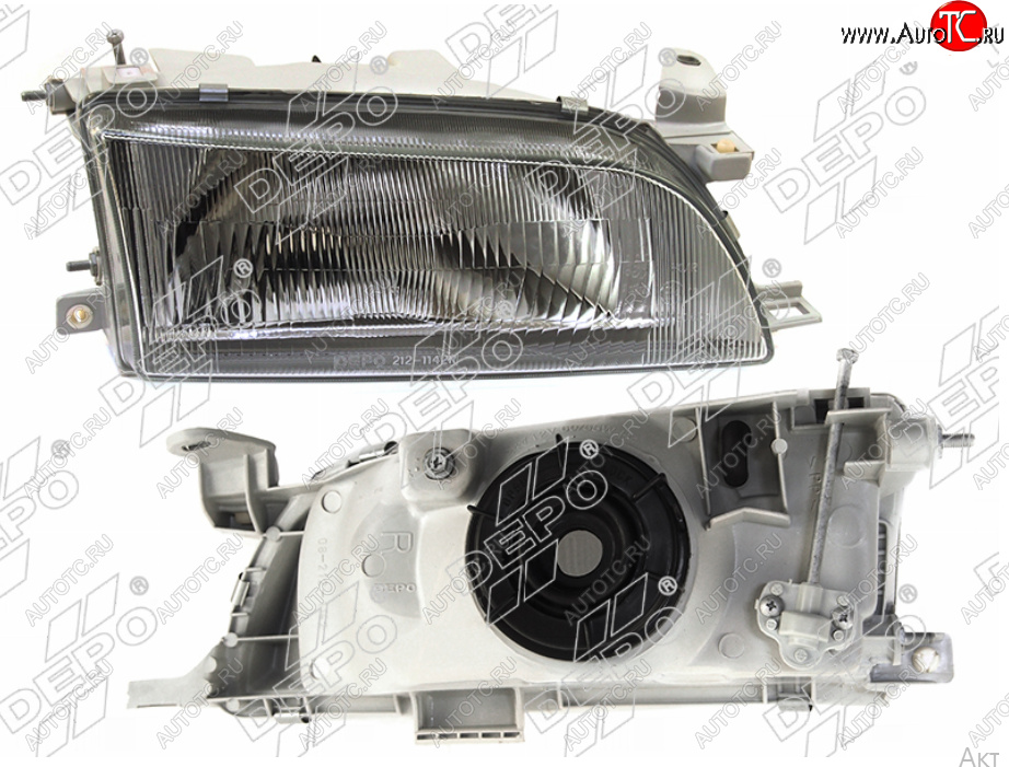 4 099 р. Правая фара (Евросвет) DEPO Toyota Corolla E100 седан (1991-2002)  с доставкой в г. Кемерово