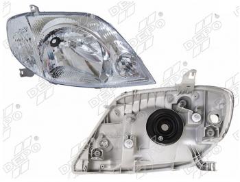 7 399 р. Правая передняя фара DEPO (Евросвет) Toyota Corolla E110 хэтчбек 5 дв. рестайлинг (2000-2002)  с доставкой в г. Кемерово. Увеличить фотографию 1