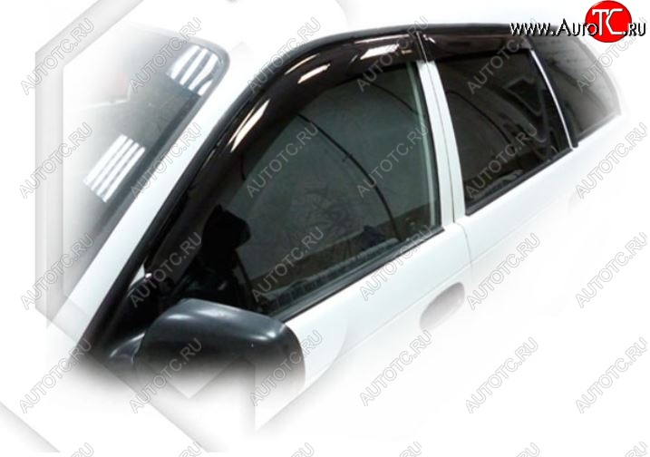 2 079 р. Дефлектора окон (Е100, 103) CA-Plastic Toyota Corolla E110 универсал дорестайлинг (1997-2000) (Classic полупрозрачный, Без хром.молдинга, Крепление только на скотч)  с доставкой в г. Кемерово