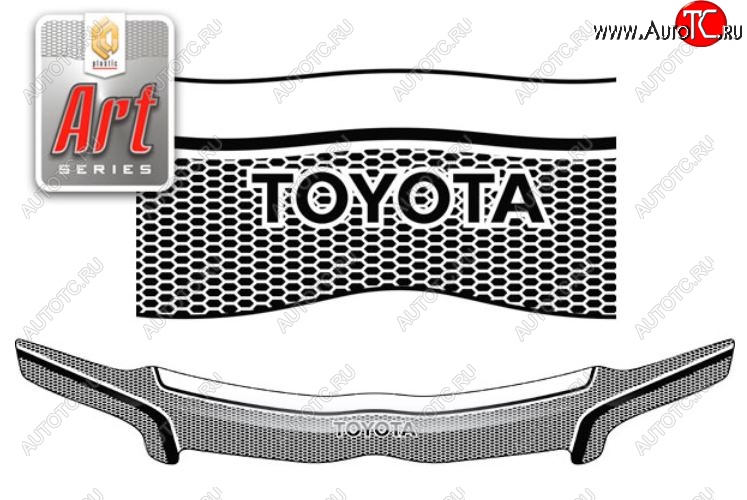 2 399 р. Дефлектор капота CA-Plastiс  Toyota Corolla  E120 (2004-2007) седан рестайлинг (Серия Art белая)  с доставкой в г. Кемерово