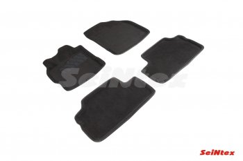 5 449 р. Комплект ворсовых ковриков в салон Seintex (3D) Toyota Corolla E150 седан рестайлинг (2009-2013) (Черный)  с доставкой в г. Кемерово. Увеличить фотографию 1