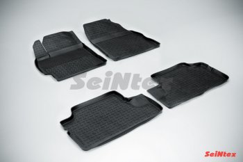 3 089 р. Коврики в салон SeiNtex (резина, высокий бортик) Toyota Corolla E140 седан рестайлинг (2009-2013)  с доставкой в г. Кемерово. Увеличить фотографию 1