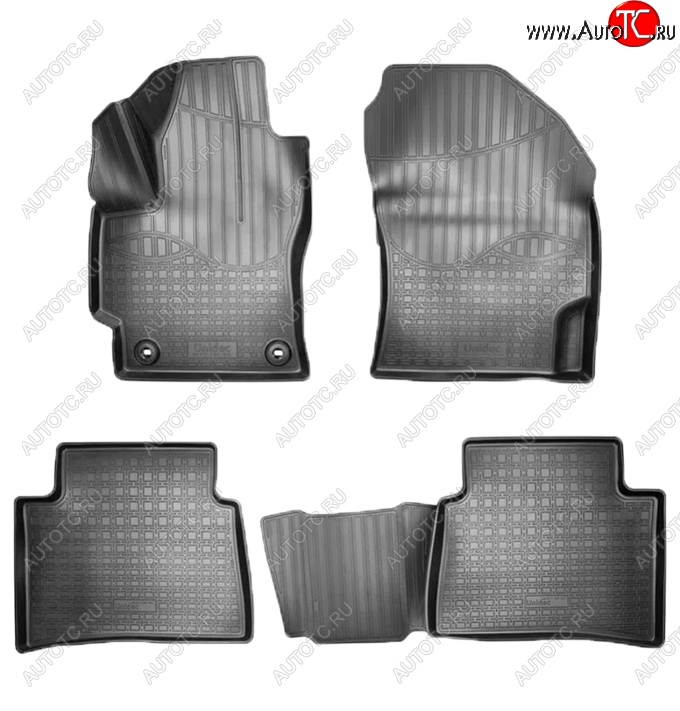 2 359 р. Коврики салонные Noplast (3D) Toyota Corolla E210 хэтчбэк 5 дв. дорестайлинг (2018-2022) (Черные)  с доставкой в г. Кемерово
