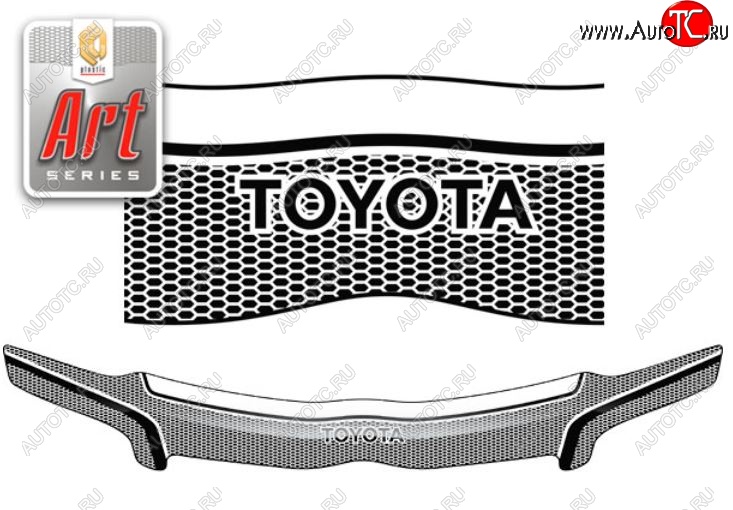 2 399 р. Дефлектор капота CA-Plastiс  Toyota Corolla Fielder  E120 (2004-2006) универсал 2-ой рестайлинг (Серия Art графит)  с доставкой в г. Кемерово