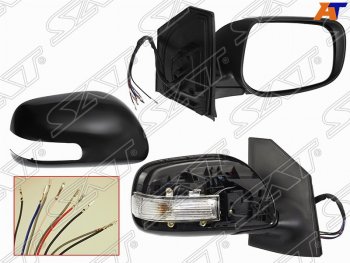 6 599 р. Правое боковое зеркало заднего вида SAT (9 контактов) Toyota Corolla Axio (E140) седан дорестайлинг (2006-2008) (Неокрашенное)  с доставкой в г. Кемерово. Увеличить фотографию 1