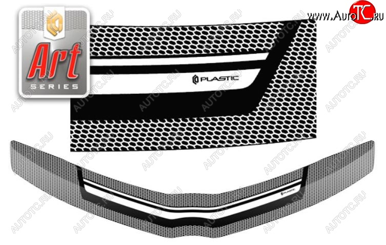 2 479 р. Дефлектор капота CA-Plastiс  Toyota Corolla Fielder  E160 (2012-2015) универсал дорестайлинг (Серия Art белая)  с доставкой в г. Кемерово
