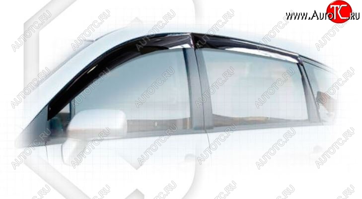 2 969 р. Дефлектора окон CA-Plastic Toyota Corolla Verso AR10 (2004-2009) (Classic полупрозрачный, Без хром.молдинга, Крепление только на скотч)  с доставкой в г. Кемерово