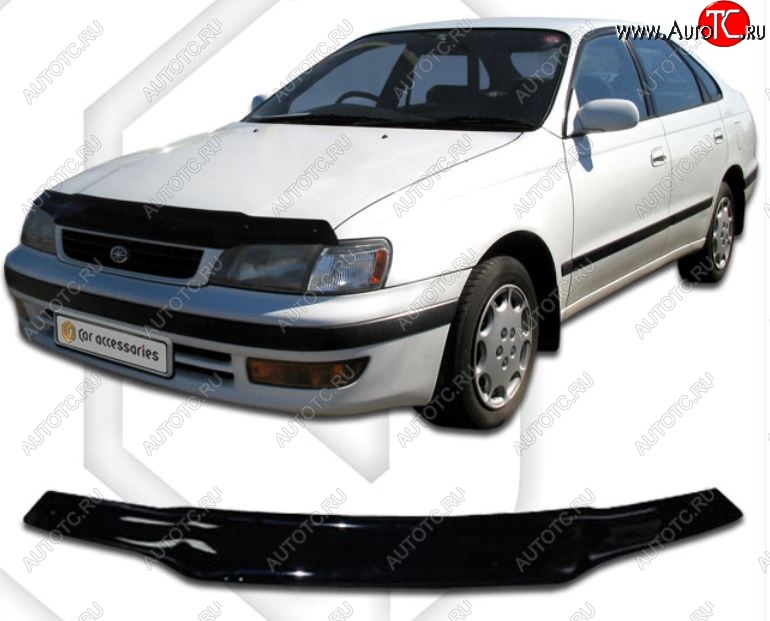 1 899 р. Дефлектор капота CA-Plastiс Toyota Corona T190 седан дорестайлинг (1992-1994) (Classic черный, Без надписи) с доставкой в г. Кемерово Увеличить фотографию 1 1 899 р. Дефлектор капота CA-Plastiс Toyota Corona T190 седан дорестайлинг (1992-1994) (Classic черный, Без надписи) с доставкой в г. Кемерово