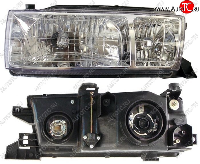5 599 р. Правая фара SAT (хрусталь) Toyota Cresta X90 (1992-1996)  с доставкой в г. Кемерово