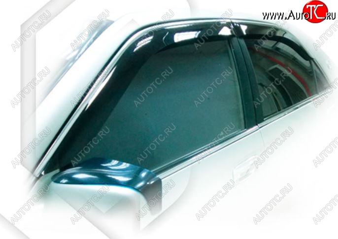2 969 р. Дефлектора окон CA-Plastic Toyota Crown S170 седан (1999-2003) (Classic полупрозрачный, Без хром.молдинга)  с доставкой в г. Кемерово