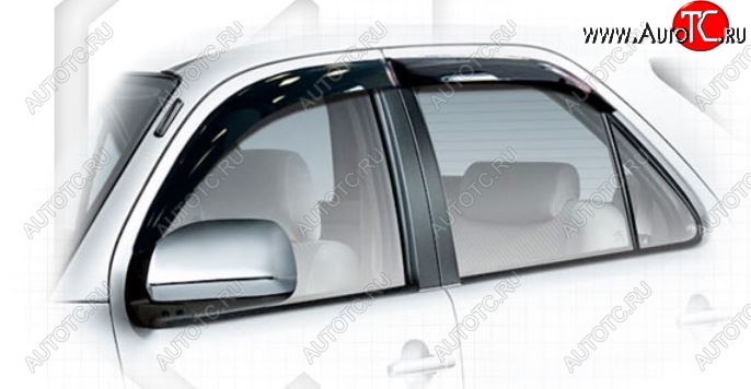 2 299 р. Дефлектора окон CA-Plastic Toyota Fortuner AN50/AN60 2-ой рестайлинг (2011-2015) (Classic полупрозрачный, Без хром.молдинга)  с доставкой в г. Кемерово