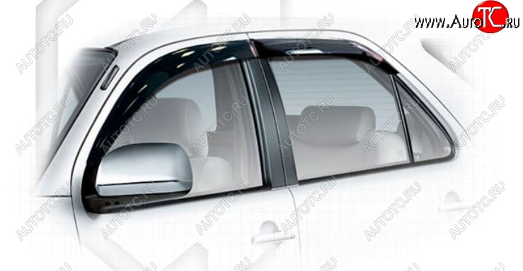 2 159 р. Дефлектора окон CA-Plastiс Toyota Fortuner AN50/AN60 дорестайлинг (2004-2008) (Classic полупрозрачный, Без хром.молдинга)  с доставкой в г. Кемерово