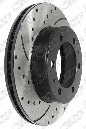 Комплект тормозных дисков SAT (перфорированые, передние, d 297) Toyota Fortuner  AN50/AN60 (2004-2011) дорестайлинг, 1-ый рестайлинг