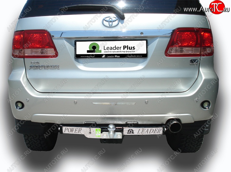 9 999 р. Фаркоп Лидер Плюс (съемный шар тип F, с нержавеющей пластиной) Toyota Fortuner AN50/AN60 2-ой рестайлинг (2011-2015) (Без электропакета)  с доставкой в г. Кемерово