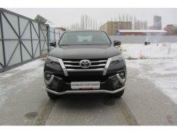 16 949 р. Защита переднего бампера Slitkoff (Ø 57 мм, волна)  Toyota Fortuner  AN160 (2015-2020) дорестайлинг (Нержавеющая сталь)  с доставкой в г. Кемерово. Увеличить фотографию 1