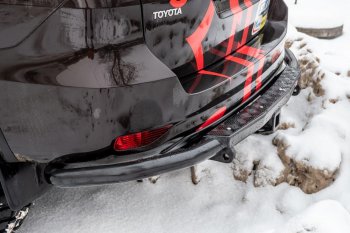 50 189 р. Бампер силовой задний РИФ Toyota Fortuner AN160 дорестайлинг (2015-2020) (С квадратом под фаркоп)  с доставкой в г. Кемерово. Увеличить фотографию 6