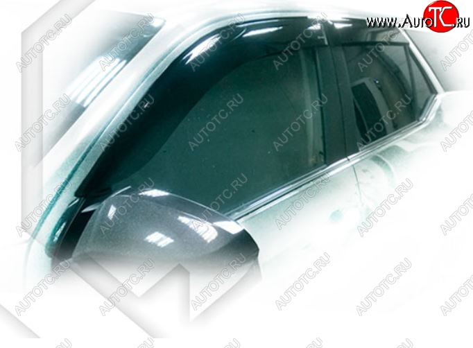 2 199 р. Дефлектора окон CA-Plastic Toyota Fortuner AN160 рестайлинг (2020-2025) (Classic полупрозрачный, Без хром.молдинга)  с доставкой в г. Кемерово